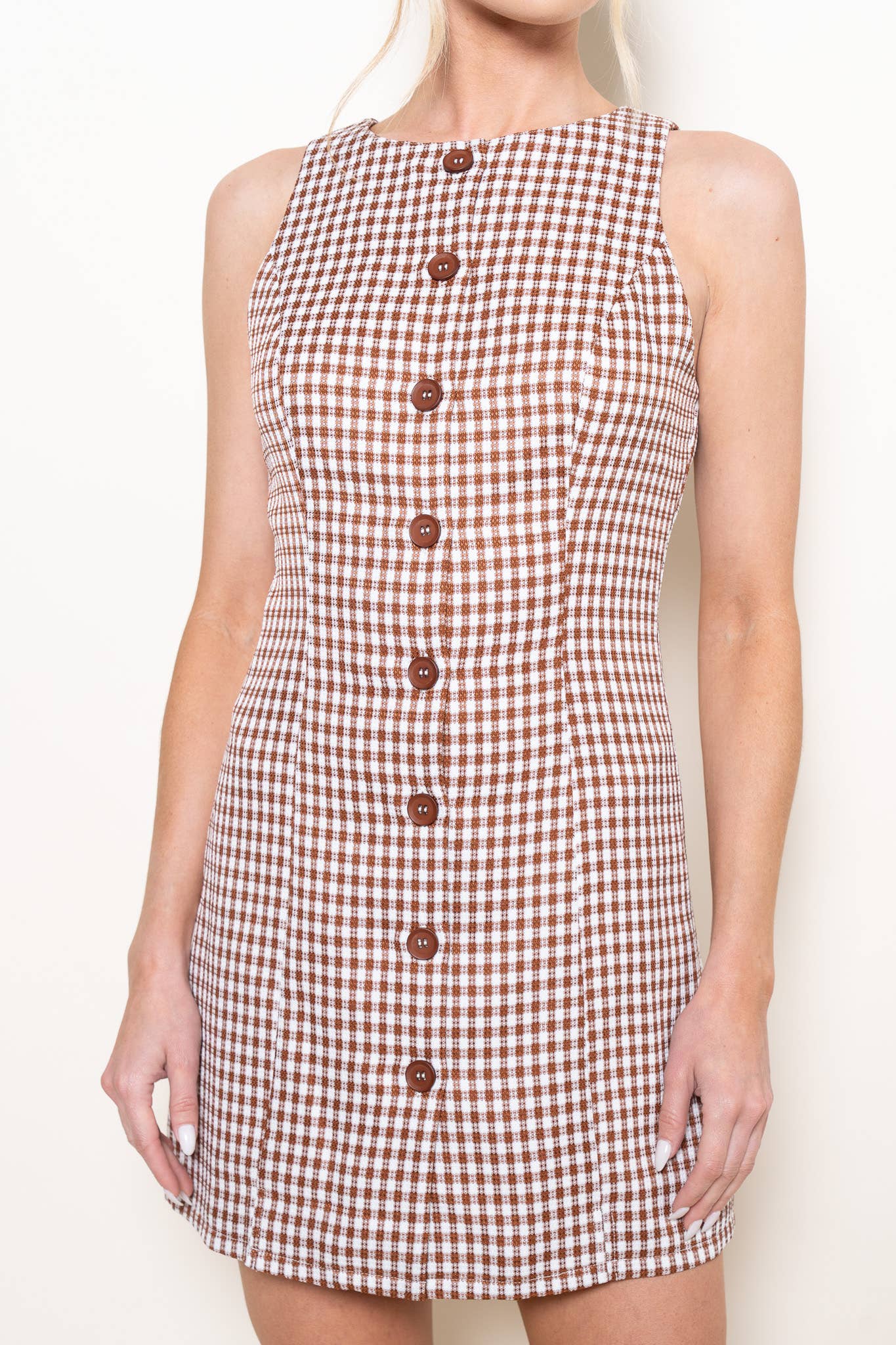 Gingham Checker Mini Dress