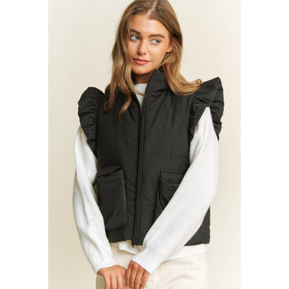 Puff Zip Up Vest Jacket