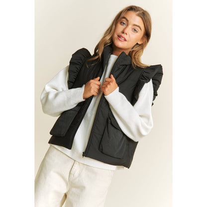 Puff Zip Up Vest Jacket