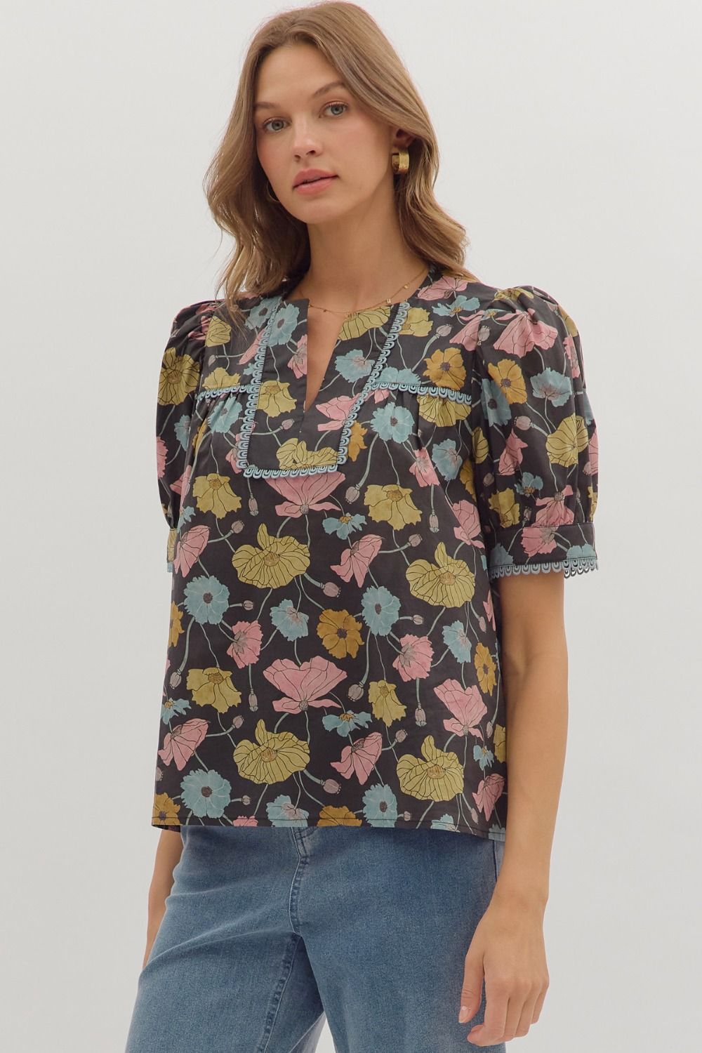 Botanical Short Sleeve Puff