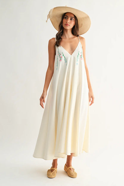 Floral Embroidered Maxi Dress