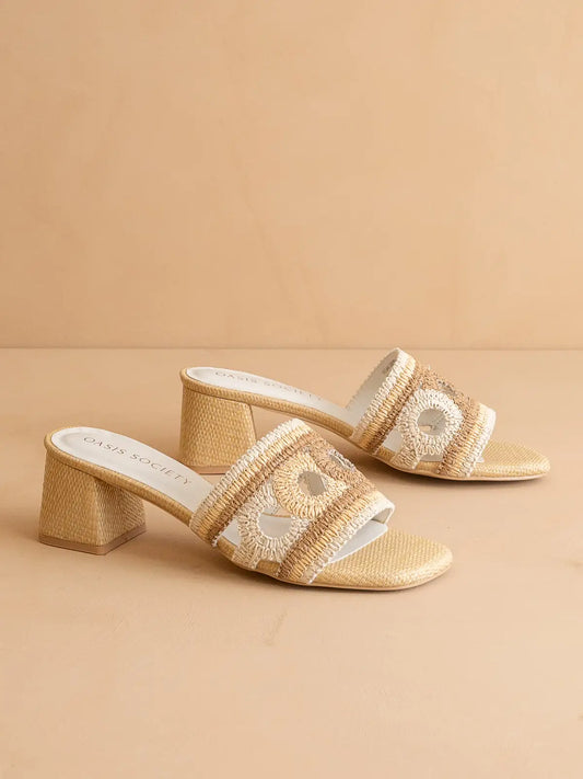 The Gia Raffia Mule