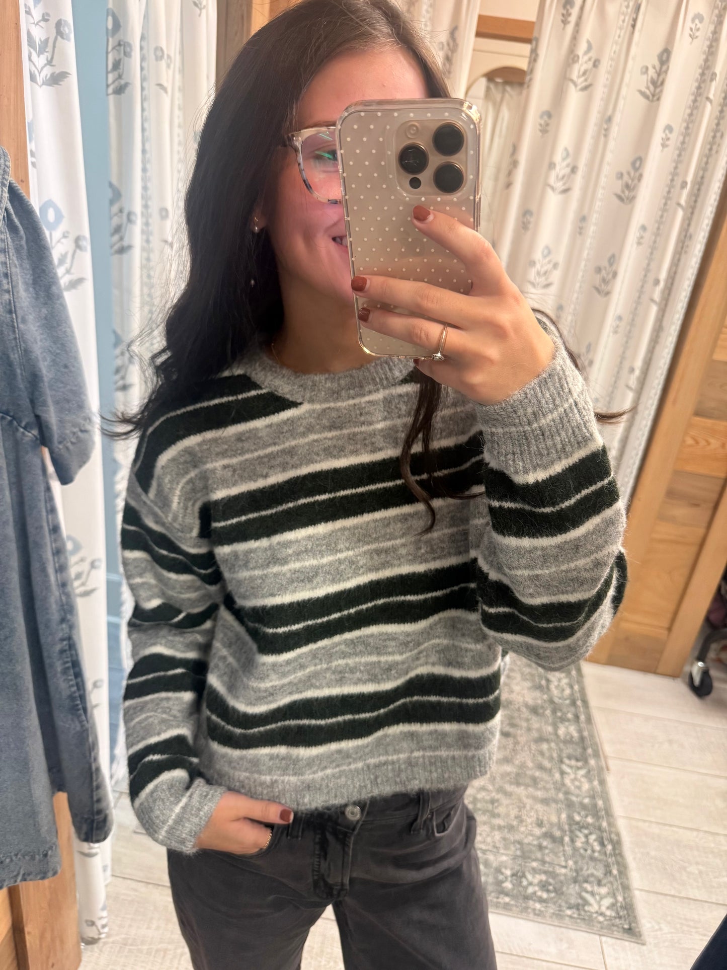 Green Stripe Sweater