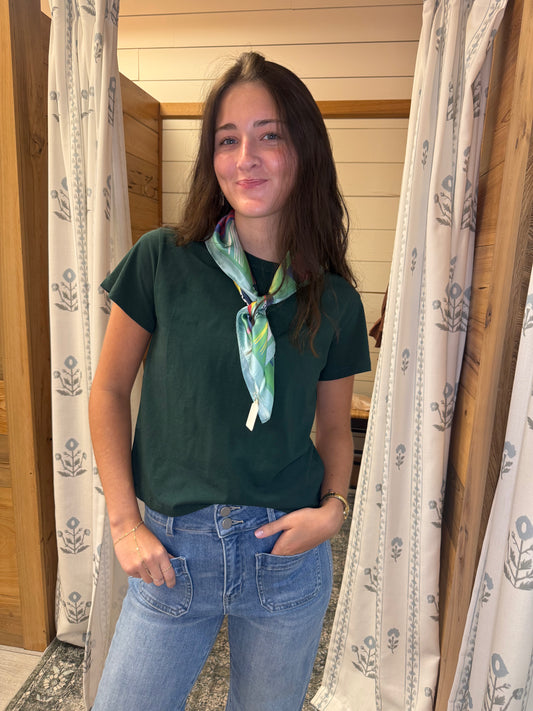 Dark Green Simple Tee