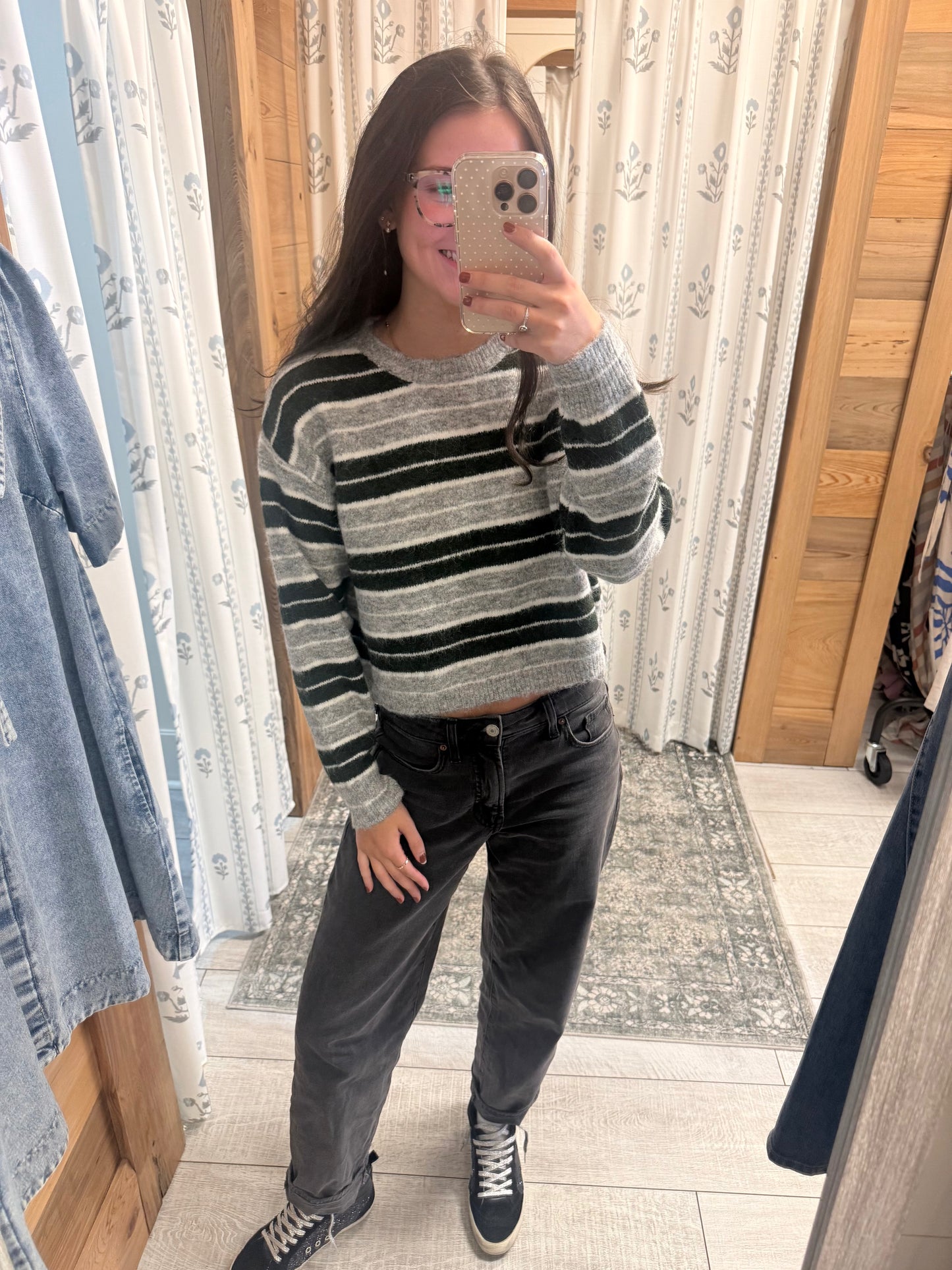 Green Stripe Sweater