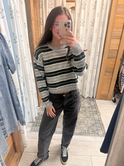 Green Stripe Sweater