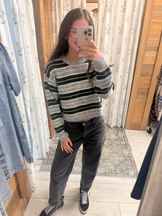 Green Stripe Sweater