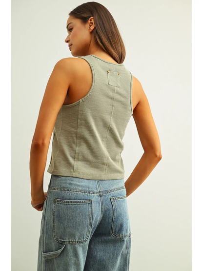 Rib Sleeveless Top