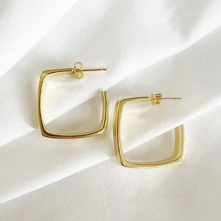 Square Gold Filled Hoops