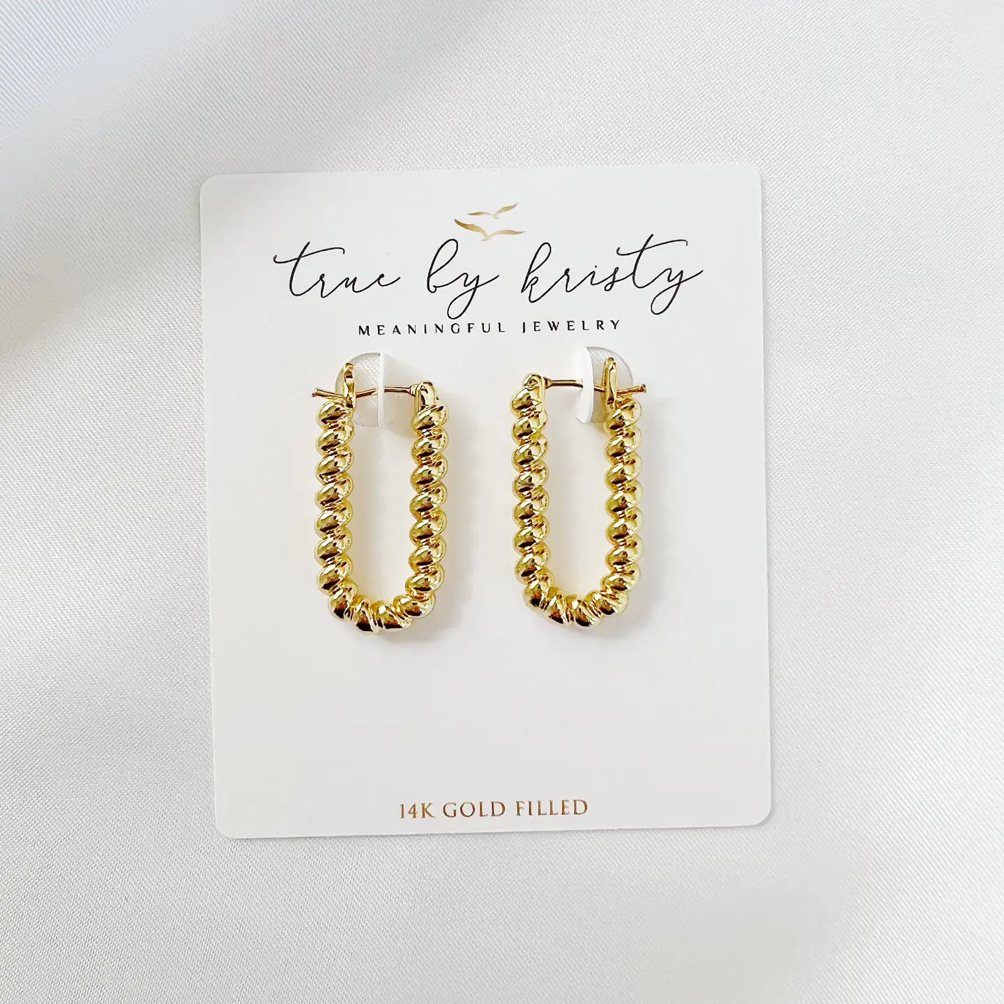 Croissant Hoops Earrings Gold Filled