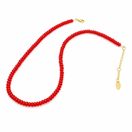 Perfect Red Beaded Necklace