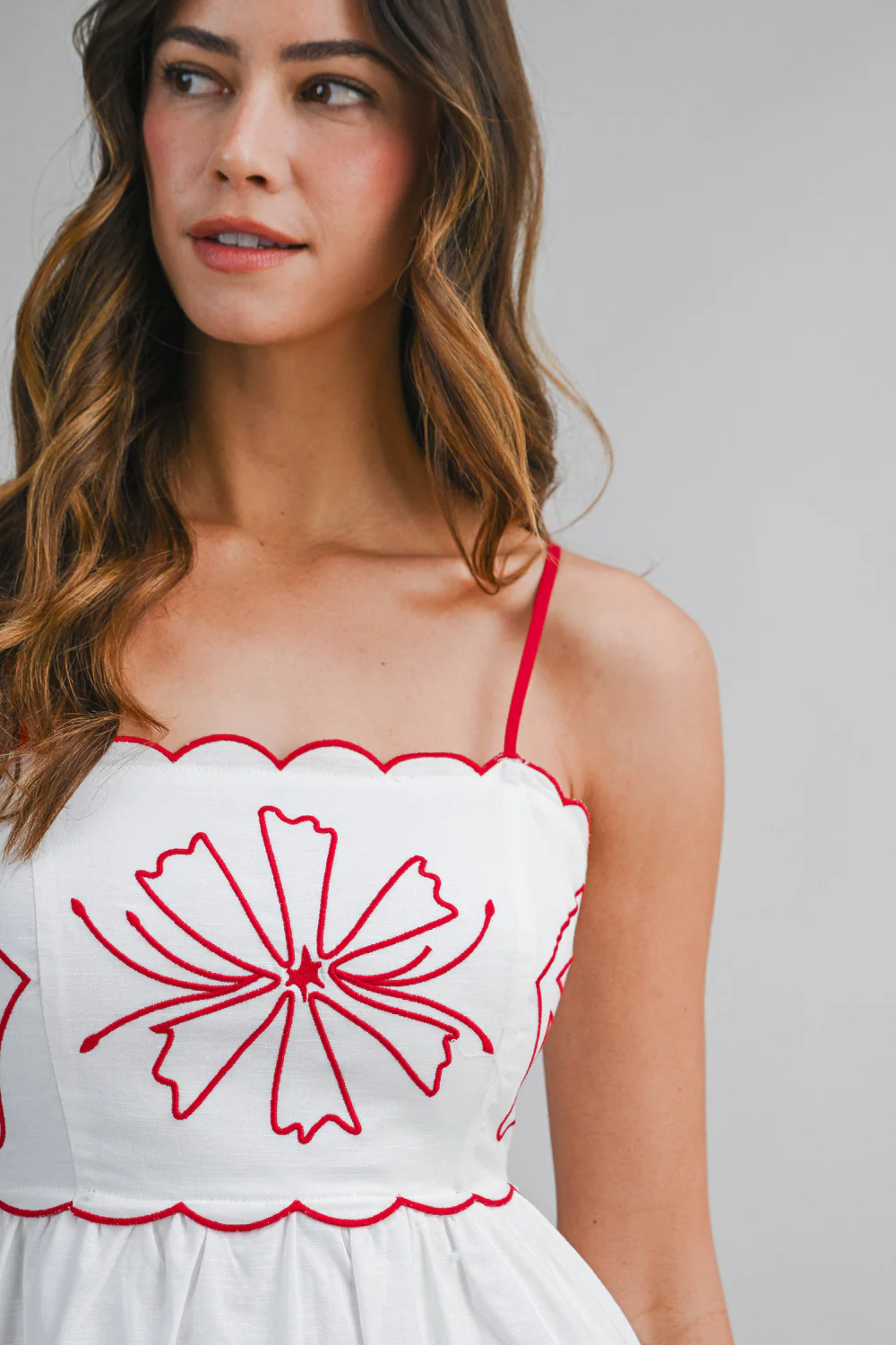 WHITE EMBROIDERED DRESS