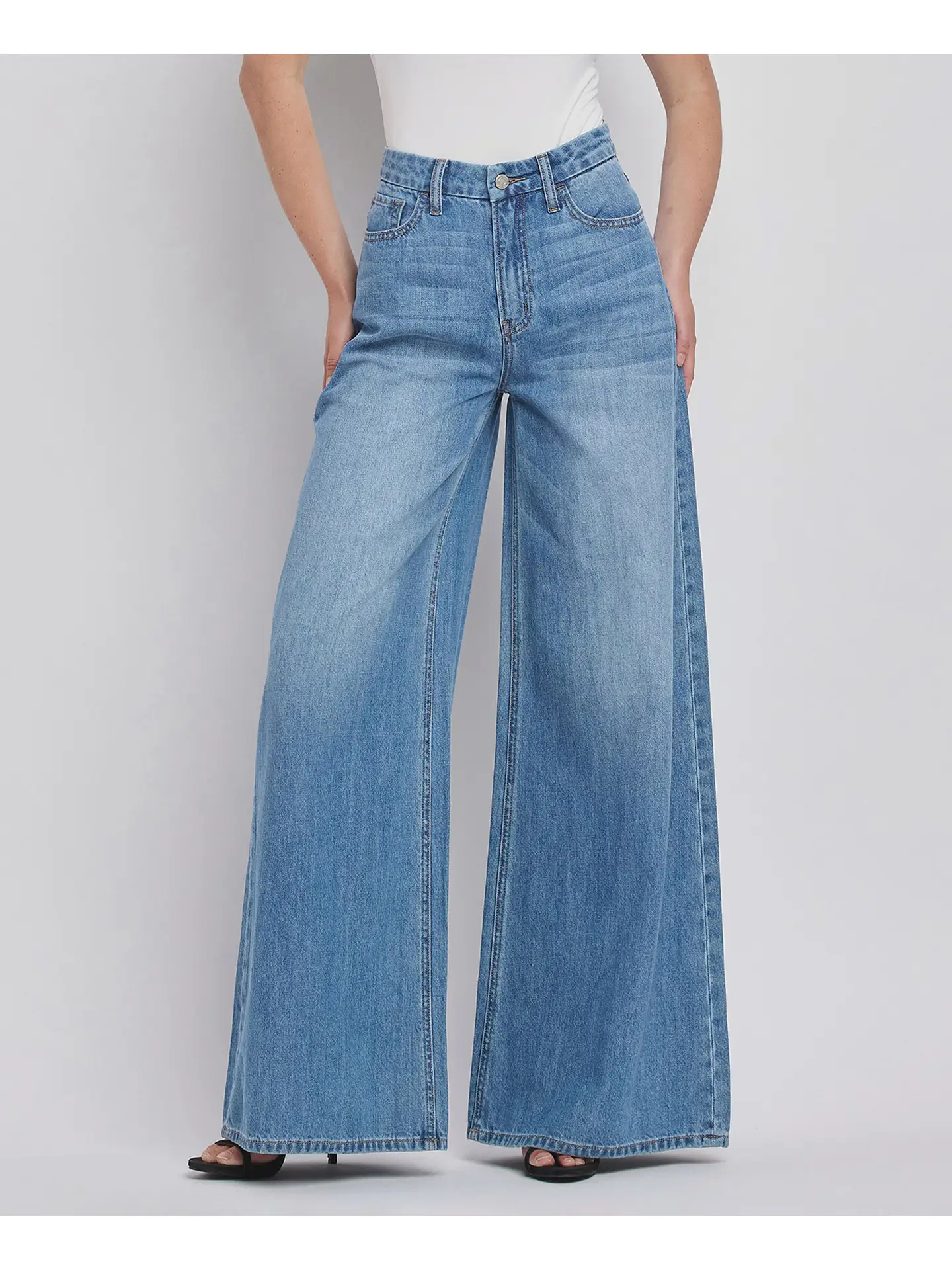 High Rise Wide Leg Jeans