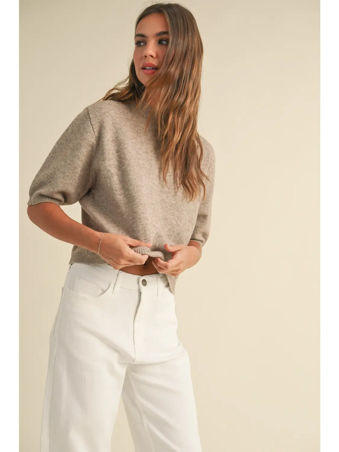 Short Sleeve Sweater Top