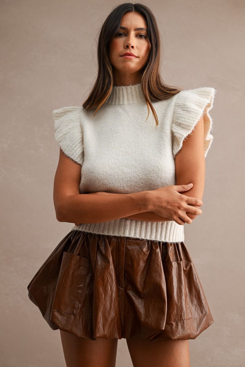 Sweater Ruffle Tank