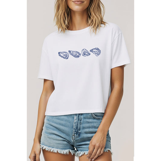 Oyster Graphic Crop Top