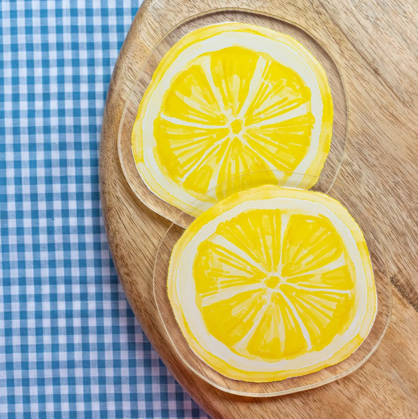 Lemon Slice Thick Coasters