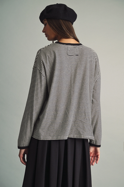 Black Stripe Light Top