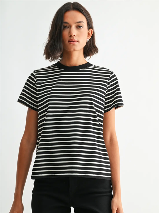 Black Stripe Short