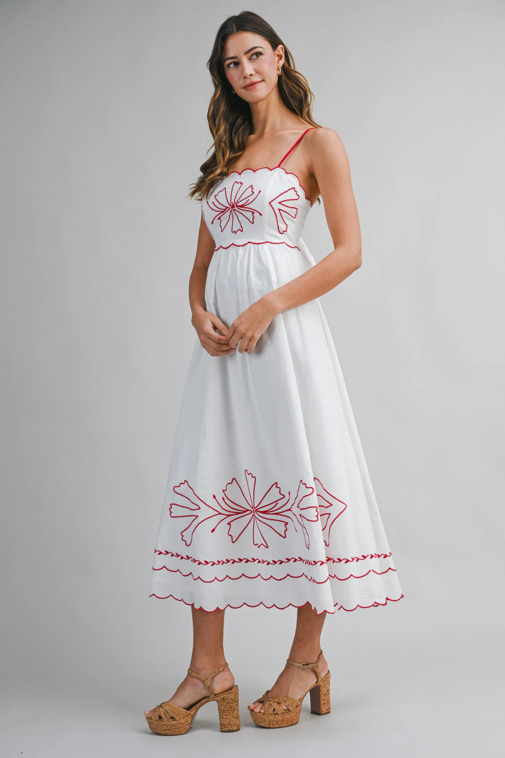 WHITE EMBROIDERED DRESS