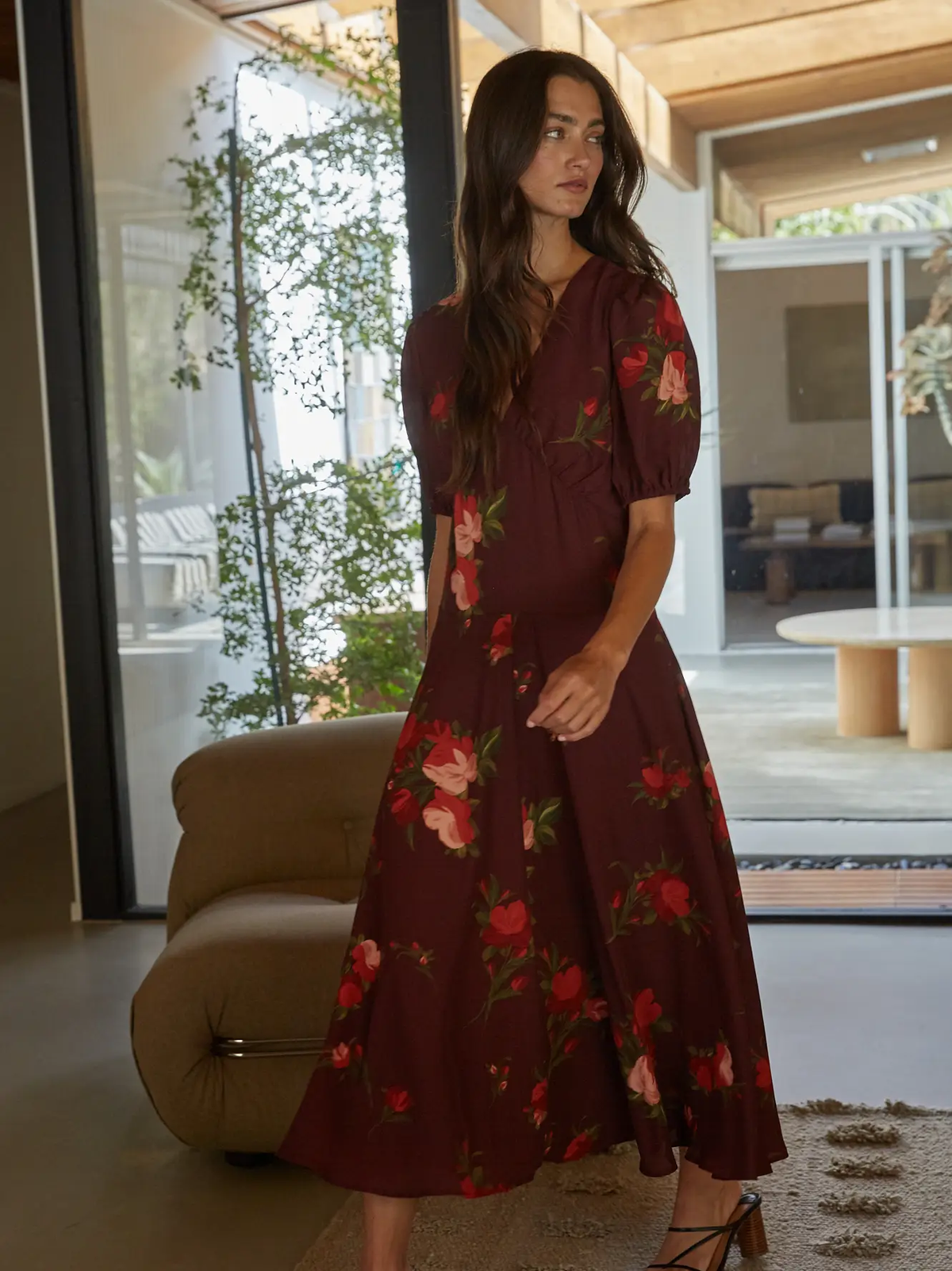 Lucy Puff Midi Dress