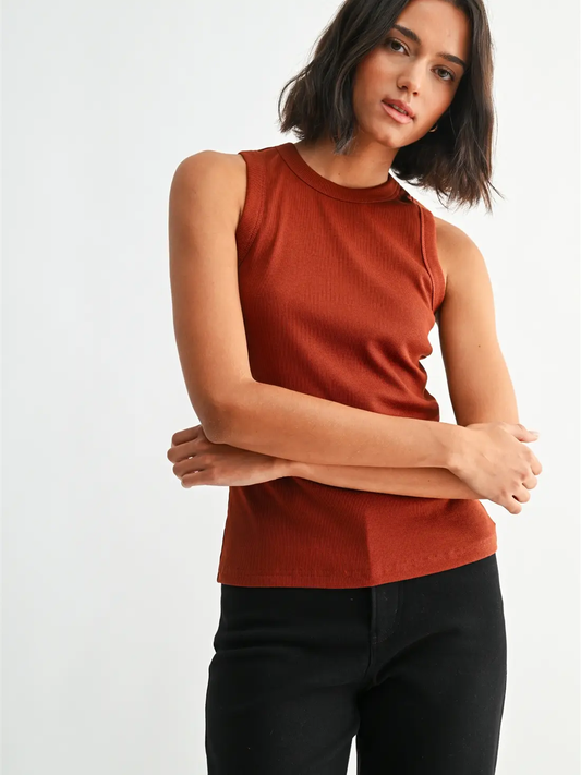Brick Ribbed Tank Top