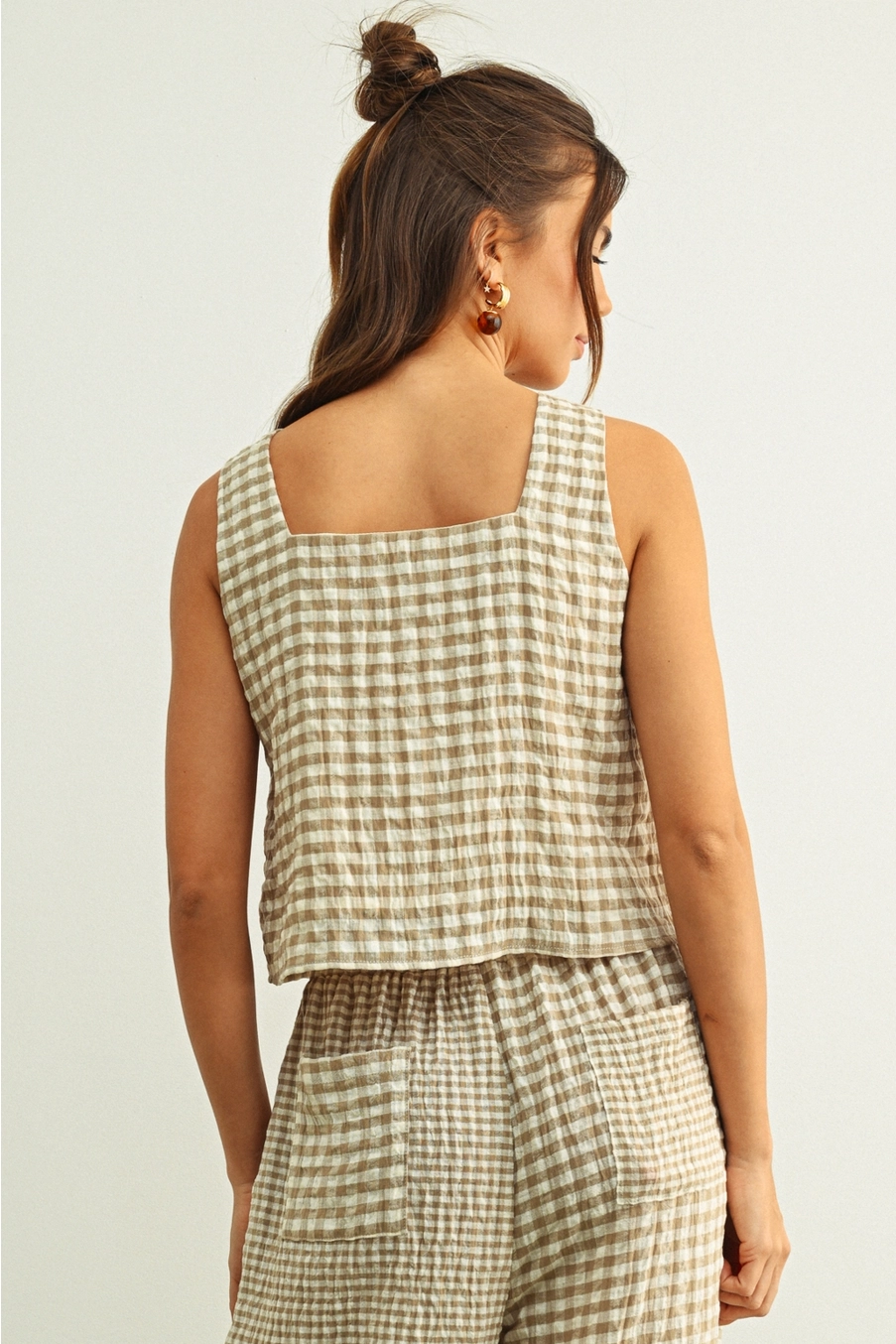Gingham Sleeveless Top