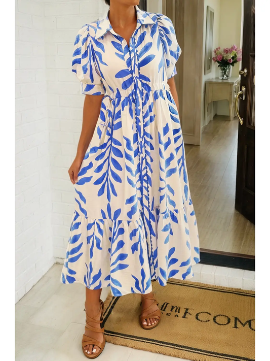 Leafy Side Tie Maxi