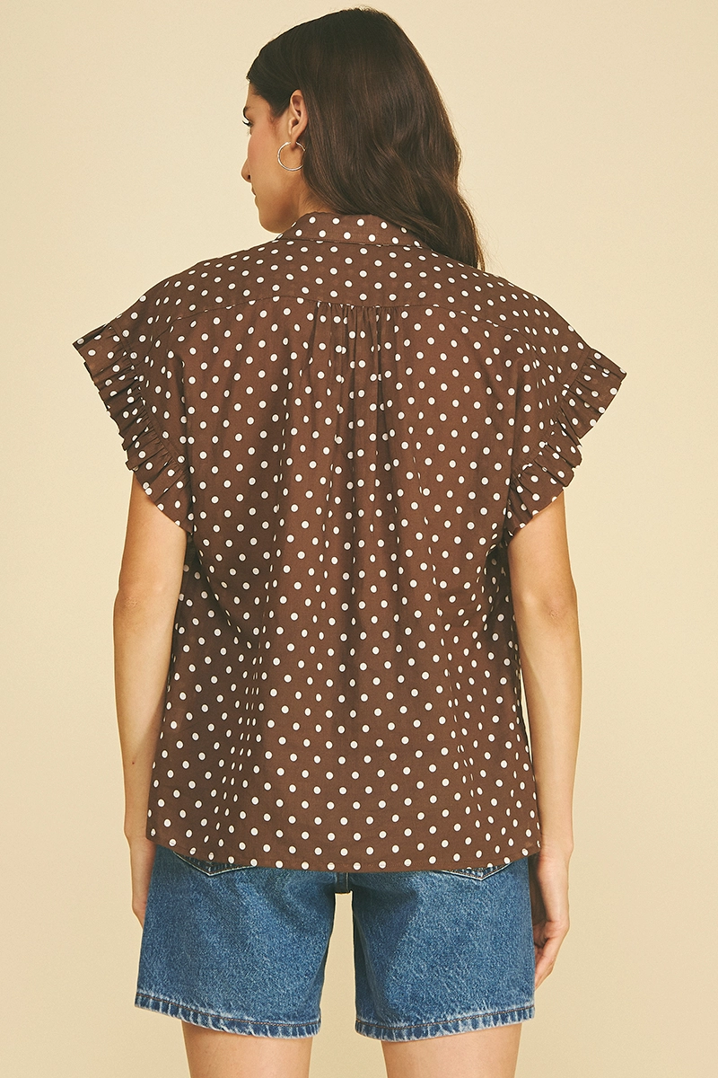 PolkaDot Ruffle Top