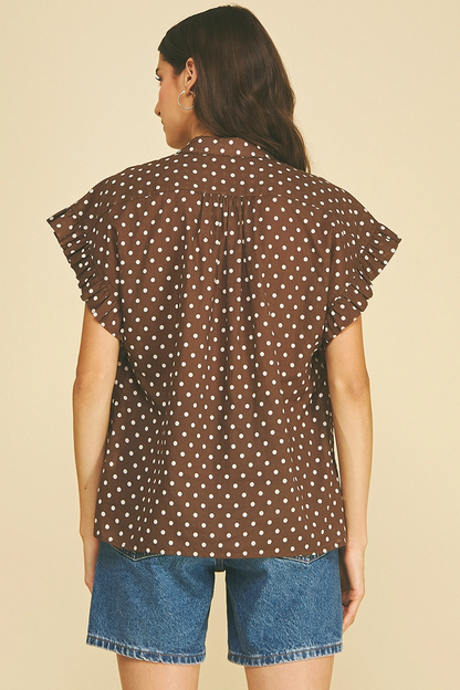 PolkaDot Ruffle Top