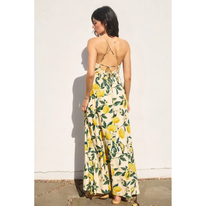 Lemonade Knot Front Maxi Dress