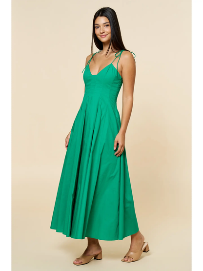 Shoulder Tie Straps Maxi Dress
