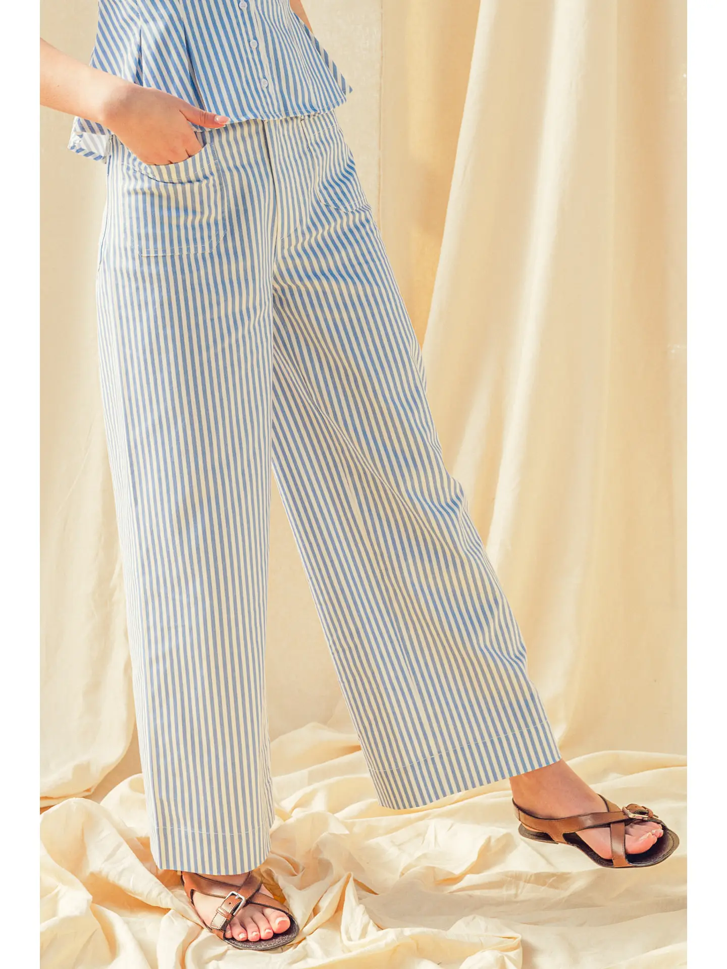 Stripe Pocket Front Pants