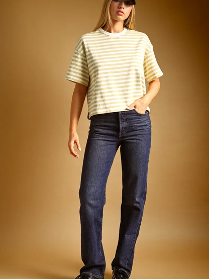 Bold Lemon Stripe Top