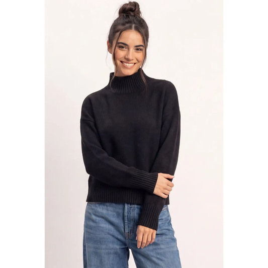 Black Mockneck Sweater