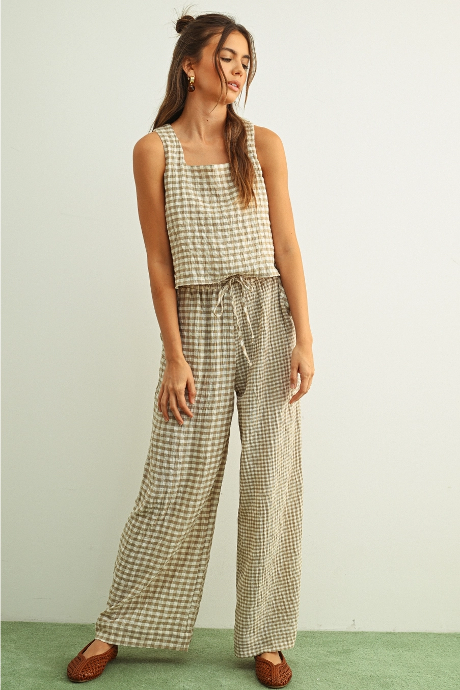 Gingham Sleeveless Top