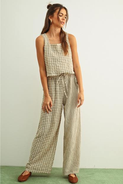 Gingham Sleeveless Top