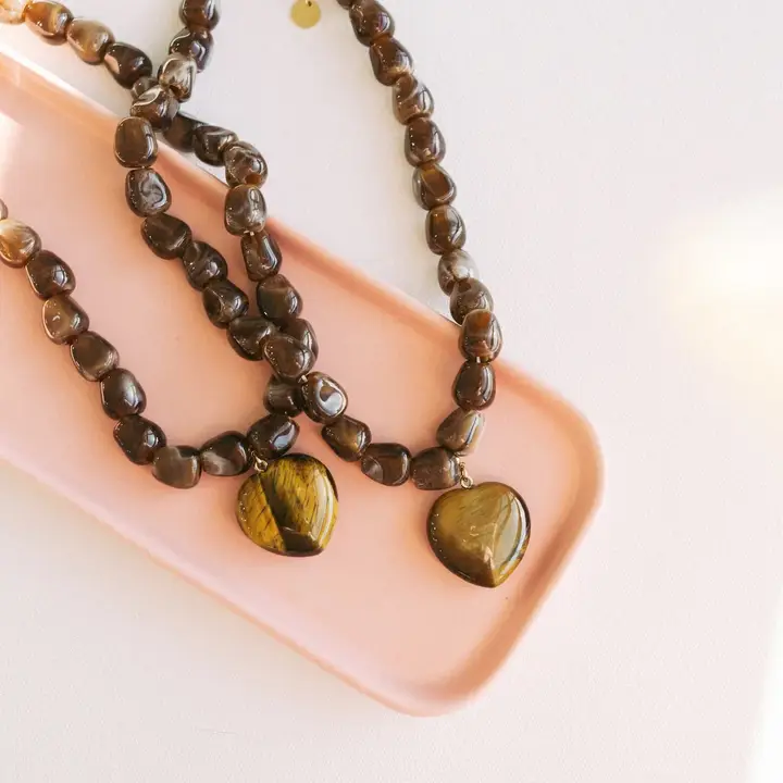 Jade Stone Heart Necklace