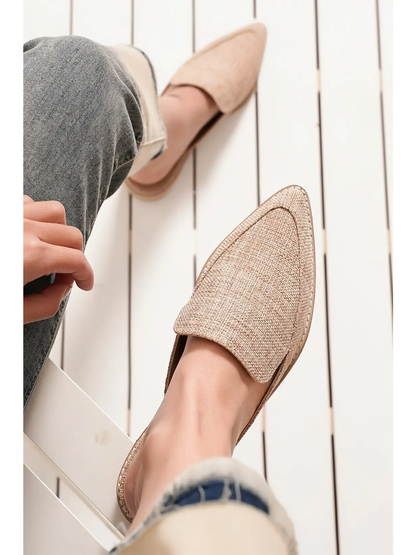 Textured Mule Loafers