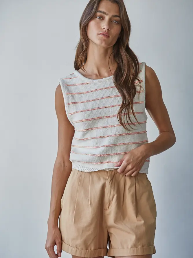 Sweater Tank with Open Back