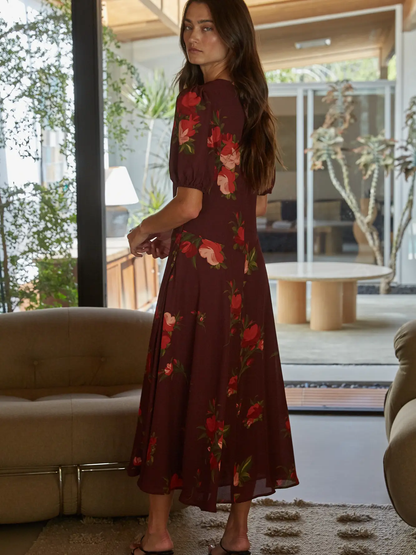 Lucy Puff Midi Dress