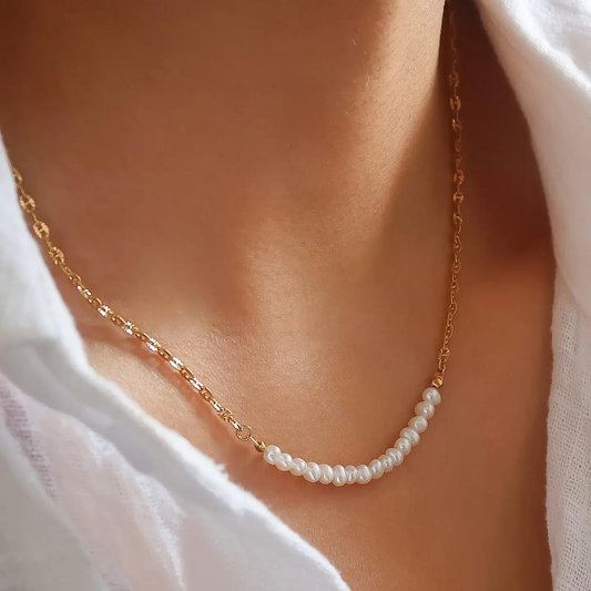 18K Gold plating Freshwater Pearl Necklace