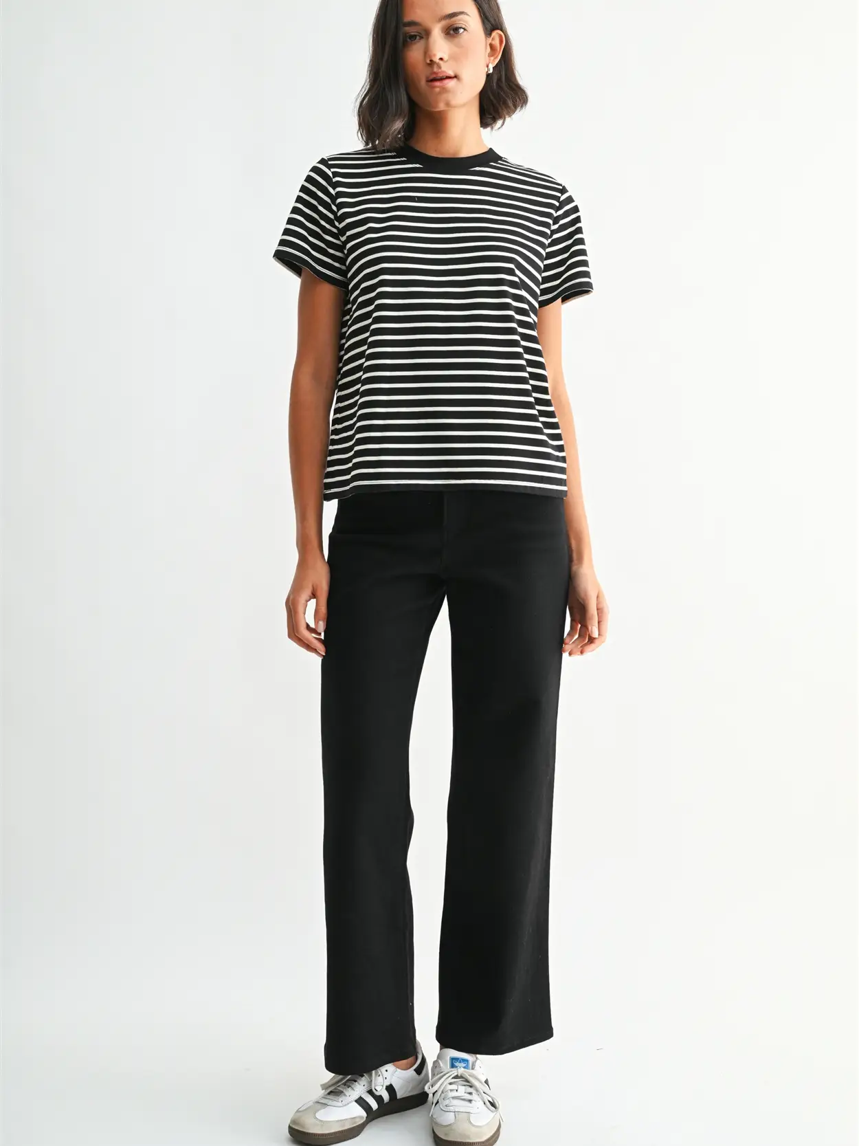 Black Stripe Short