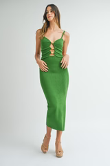 FRONT CUT OUT KNIT DRESS