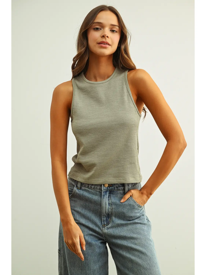 Rib Sleeveless Top