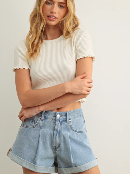 Cream Bubble Hem