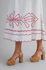 WHITE EMBROIDERED DRESS