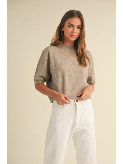 Short Sleeve Sweater Top