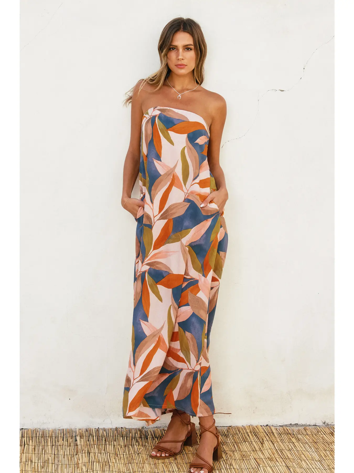 Strapless Tie Back Maxi