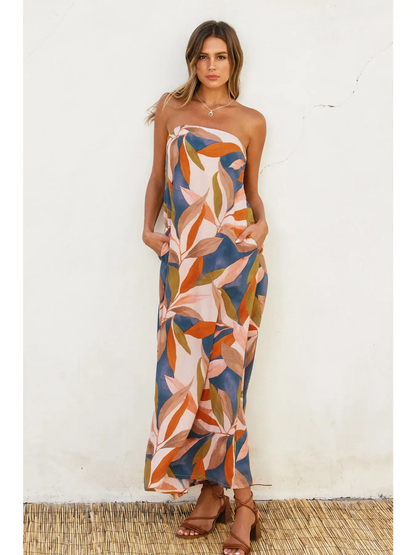 Strapless Tie Back Maxi